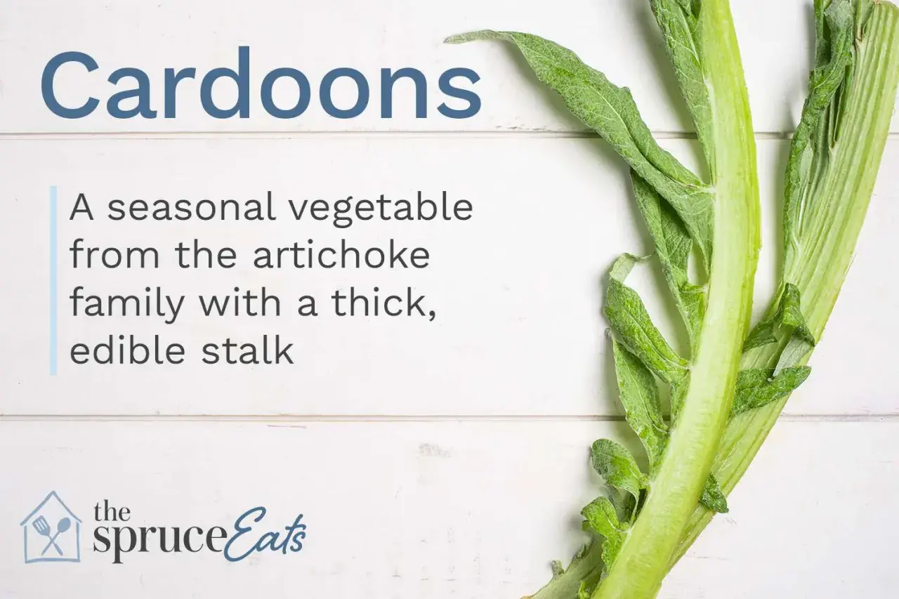 Cardoons, a seasonal vegetable from the artichoke family, are shown here, ready for a delicious cardoon recipe.